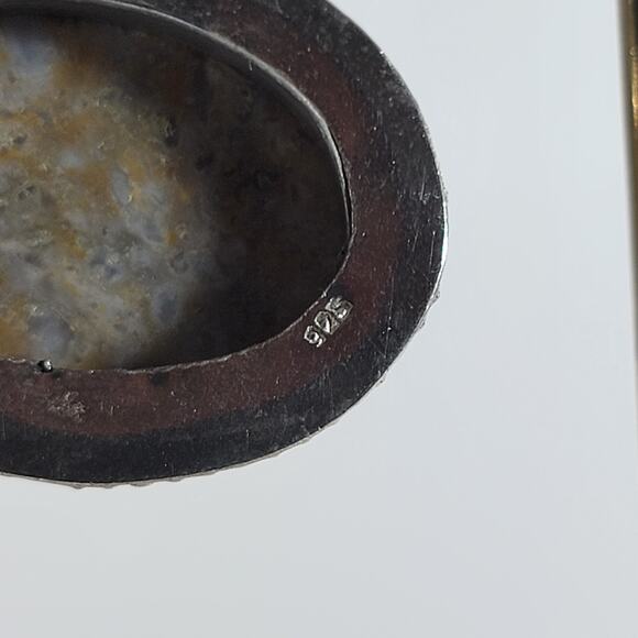 Handmade Silver Pendant – Fossil Coral & Pearl + 20" Sterling Silver Snake Chain - Picture 8 of 10